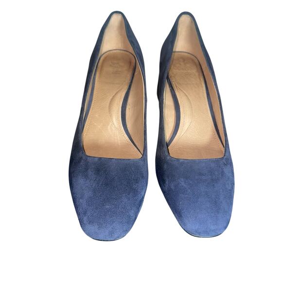 J. Jill Blue Suede Block Heel Pumps Women’s Size 10 Comfort Dress Shoes - Picture 3 of 12
